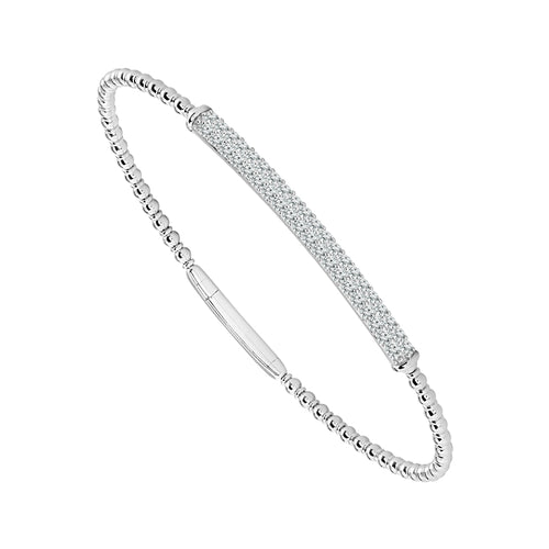 Diamond Flex Bangle - 2 Row Round Cut 0.75ct