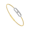 Diamond Flex Bangle - Round / Emerald Cut 0.40Ct