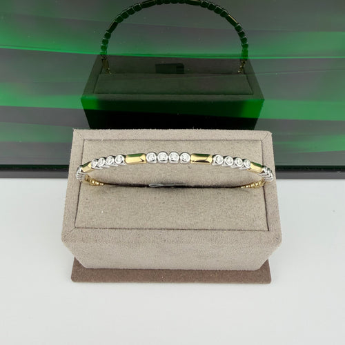 Diamond Flex Bangle - 20 Bezel Set Round 0.50ct