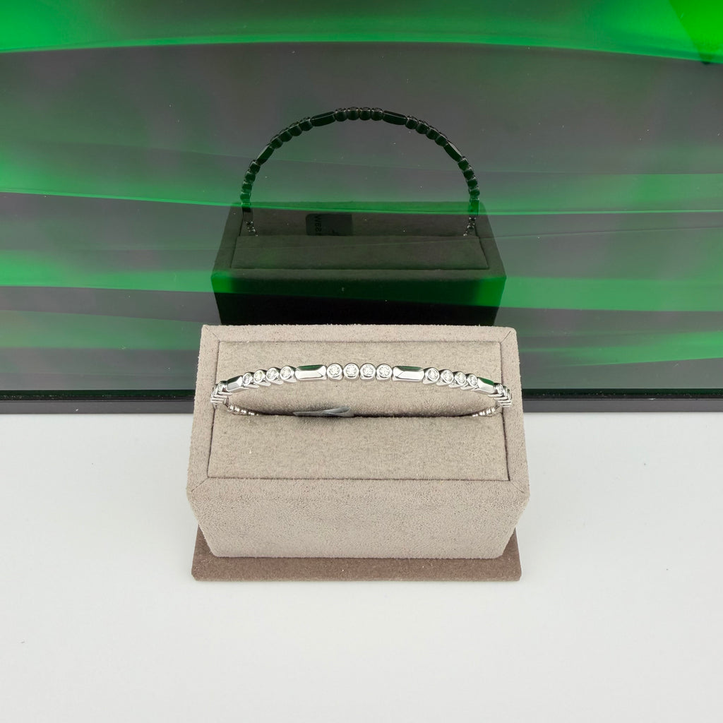 Diamond Flex Bangle - 20 Bezel Set Round 0.50ct