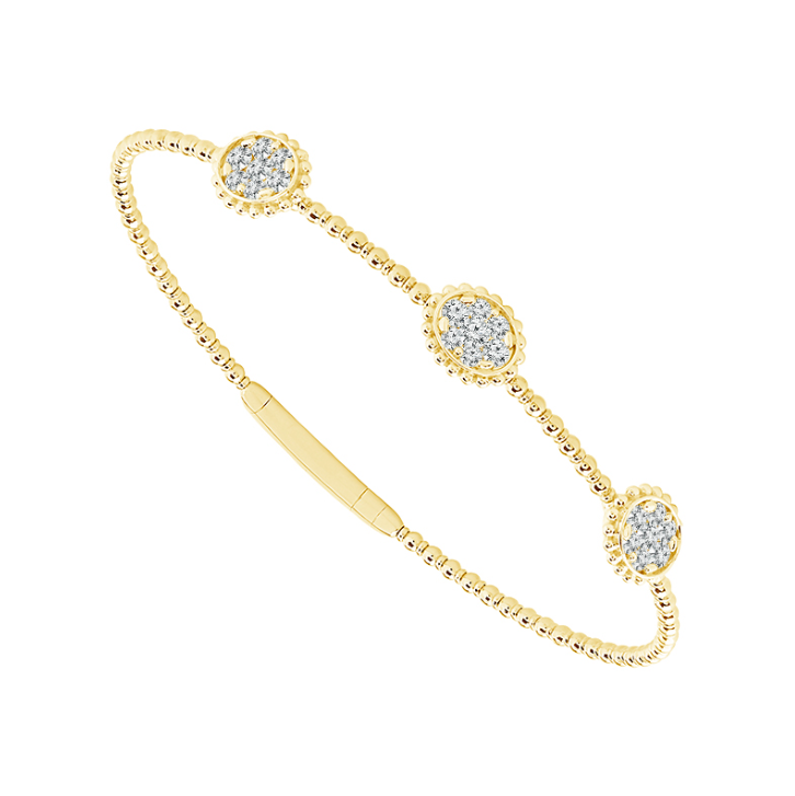 Diamond Flex Bangle - 3 Station 0.75ct