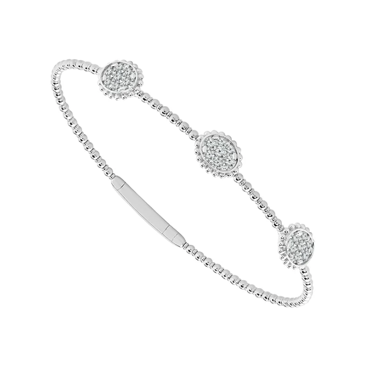 Diamond Flex Bangle - 3 Station 0.75ct