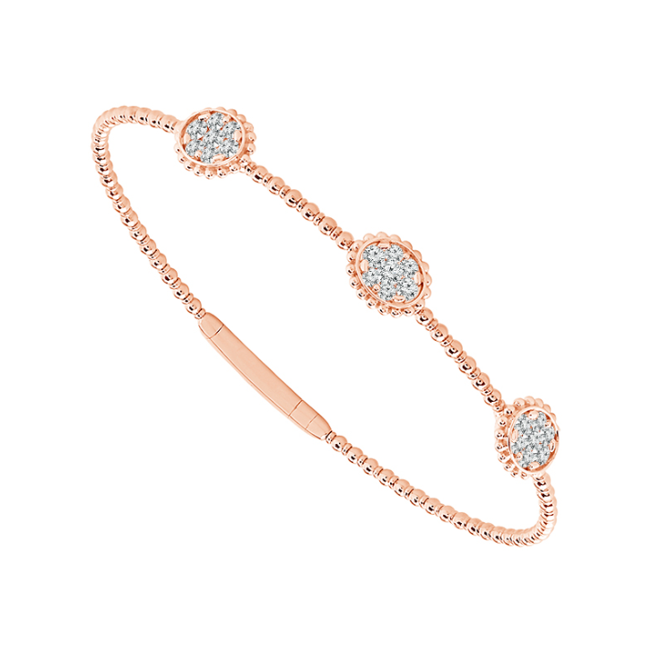 Diamond Flex Bangle - 3 Station 0.75ct