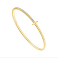 Diamond Flex Bangle - T Design 1.00Ct