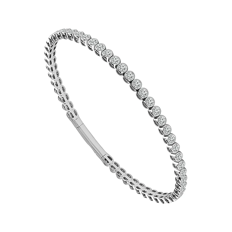 Diamond Flex Bangle - 51 Bezel Set round 1.85ct