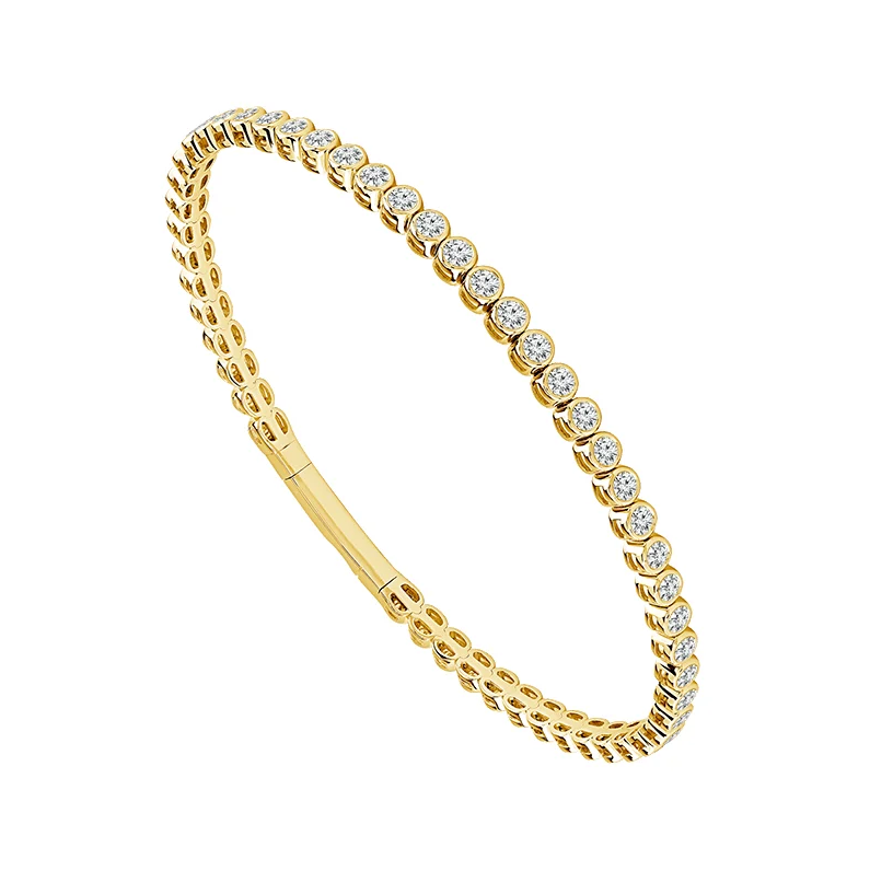 Diamond Flex Bangle - 51 Bezel Set round 1.85ct