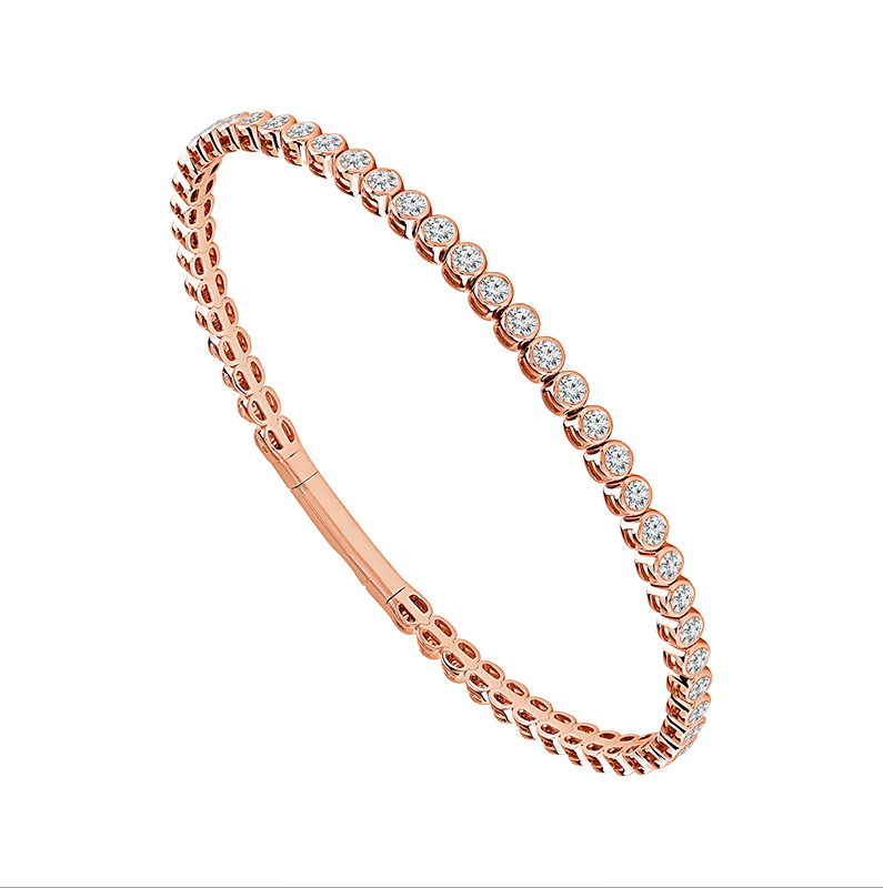 Diamond Flex Bangle - 51 Bezel Set round 1.85ct